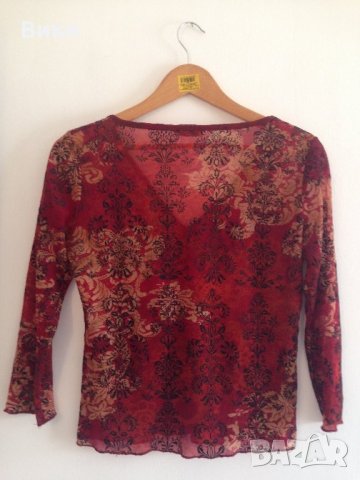 Червена блуза, снимка 5 - Блузи с дълъг ръкав и пуловери - 24452748