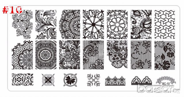 плетени мотиви  плочка / щампа шаблон за печат на нокти - Нова BC- 10, снимка 1 - Продукти за маникюр - 14623879