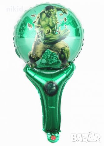 Хълк балон фолио фолиев хелий дръжка