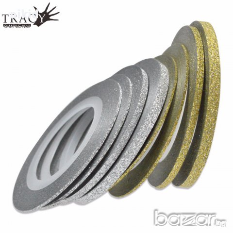 1 бр брокатено сребристо златисто тънко или дебело тиксо лента диск за декорация нокти маникюр и др.
