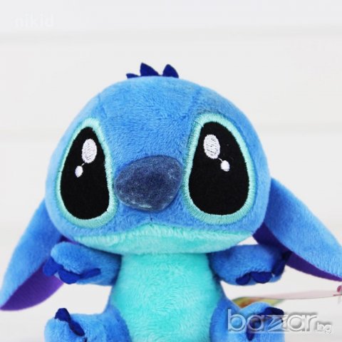 12 см  Стич  stitch плюшена играчка синьо човече, снимка 1 - Плюшени играчки - 20429192