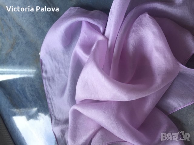 Шал коприна 50/50см, снимка 3 - Шапки - 24690864