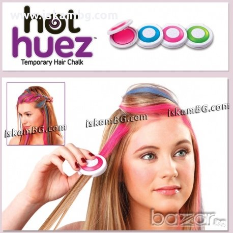 Боядисване на цветни кичури с Hot Huez - код 0774, снимка 4 - Аксесоари за коса - 13516313