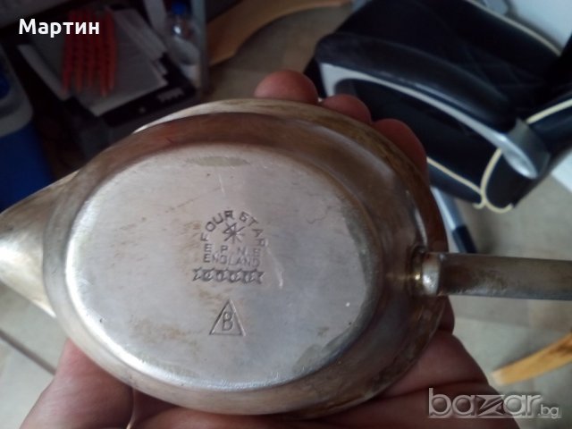 Посребрена масивна стара - Сосиера ( 777894) , снимка 3 - Сервизи - 18294907