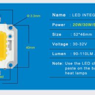 LED 30W студено бяло 100 % EPISTAR, снимка 12 - Прожектори - 15294589