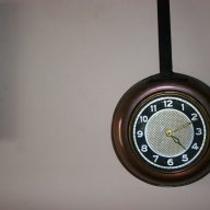 меден,стенен,механичен тиган-часовник, снимка 3 - Антикварни и старинни предмети - 14511365