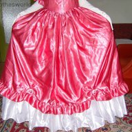 Бална рокля във викториански стил в розово и бяло, снимка 6 - Рокли - 11690524