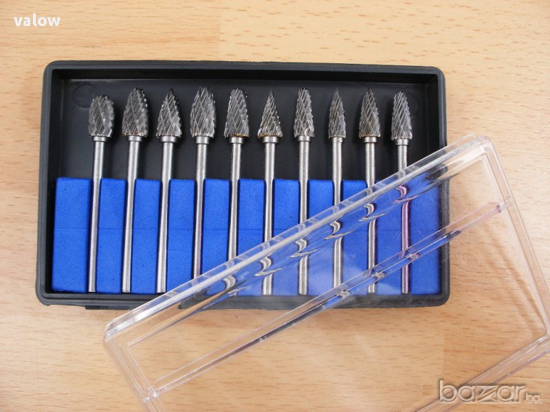 Фрезери борфрези борчета твърдосплавни к-т 10 бр Дремел Dremel cnc, снимка 1