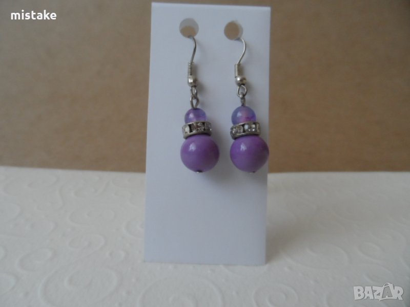 обеци Лилава импресия, снимка 1