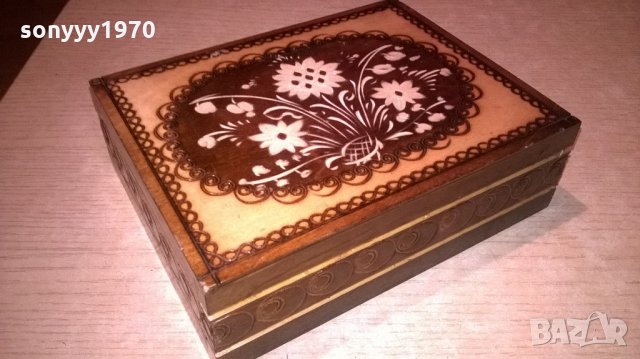 дървена кутия-внос швеицария-19х14х6см, снимка 7 - Колекции - 22057917