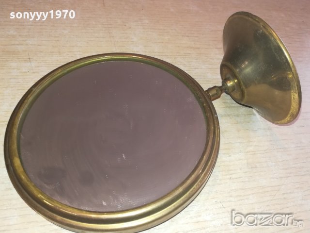 старо френско огледало-антика-мед/месинг-внос от франция, снимка 3 - Антикварни и старинни предмети - 20963710