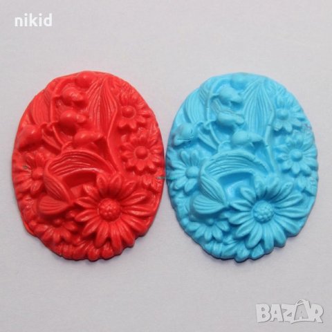 Момина Сълза и Гербери овал силиконов молд форма за декорация торта фондан шоколад мъфини