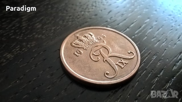 Монета - Дания - 5 оре | 1963г., снимка 2 - Нумизматика и бонистика - 25914109