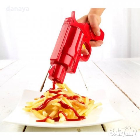 Пистолет за кетчуп горчица дозатор за сосове и глазури диспенсър, снимка 4 - Прибори за хранене, готвене и сервиране - 25649348