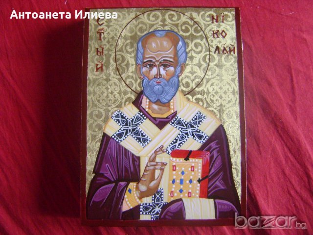 Икона Св. Николай, снимка 1 - Икони - 20789739