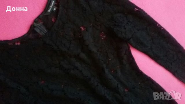 Черна рокля  от дантела на Tara jarmon , снимка 7 - Рокли - 22977163