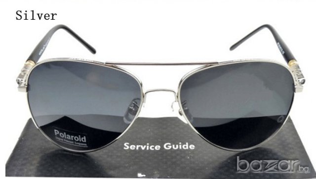 Мъжки Слънчеви Очила Aviator (Silver), снимка 3 - Слънчеви и диоптрични очила - 7554344
