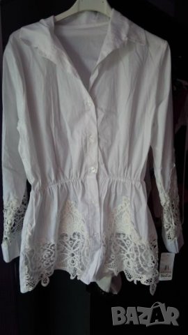 Нова бяла риза М, снимка 5 - Ризи - 25447818