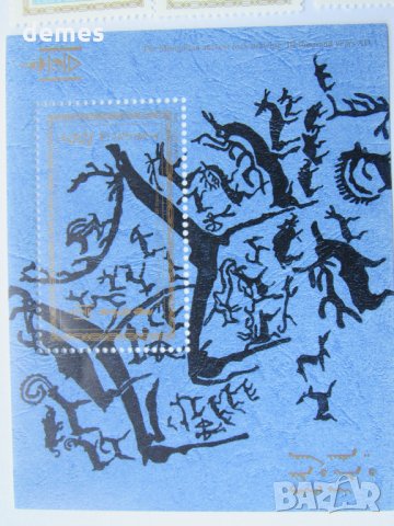 Блок марка Пещерни рисунки, 2002, Монголия