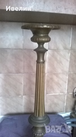 голям бароков свещник, снимка 2 - Антикварни и старинни предмети - 25652755