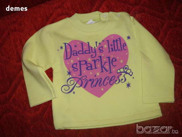 Луксозна бебешка блуза в цвят зелена ябълка, нова, размер 80 , снимка 4 - Бебешки блузки - 8614118