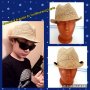 Плетена лятна шапка Федора , снимка 1 - Шапки - 21481418
