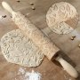 дървена Точилка РОЗИ за тесто бисквитки фондан декор украса