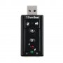 Универсален Мини Аудио Адаптер USB 3D 7.1 Канална Звукова Карта + 3.5mm Интерфейс за Микрофон, снимка 4