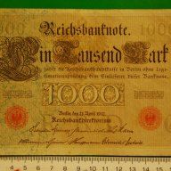  1000 марки Германия 1910 червен печат,вариант 2, снимка 1 - Нумизматика и бонистика - 10936172