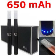 Луксозна електронна цигара eGo с диоден индикатор - 650mAh (2 бр в комплект), снимка 4 - Електронни цигари - 8906377