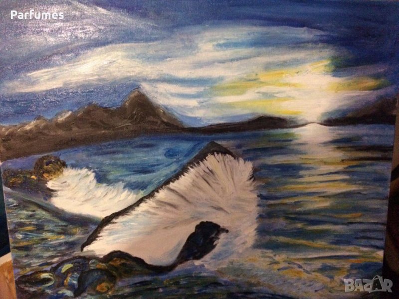 Картини върху ПЛАТНО 50/60 Маслени бои без рамка 250 лв. Ръчна изработка, снимка 1