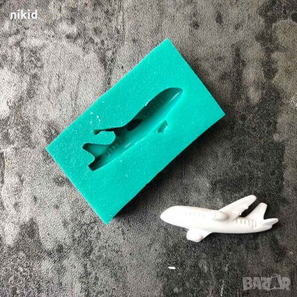 Малък самолет силиконов молд форма декорация торта мъфини украса, снимка 1