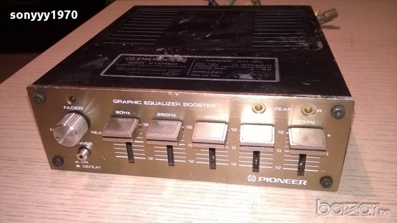 Pioneer car ampli+equalizer-ретро-внос швеицария, снимка 1