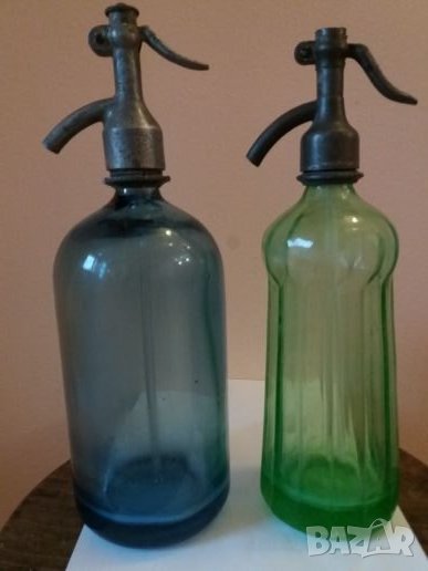 Стари цветни бутилки (сифони)за сода. , снимка 1