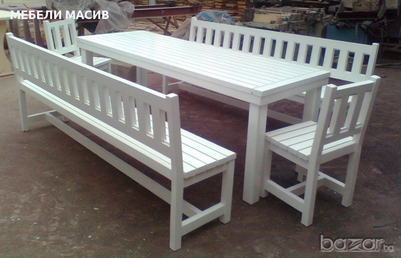 Масивни Маси и Пейки-НОВИ,НАЛИЧНИ, снимка 1