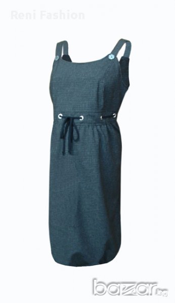 Сукман за макси и бременни 041 сиво каре, снимка 1