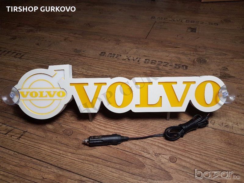 Светеща 3D табела VOLVO с лого, снимка 1