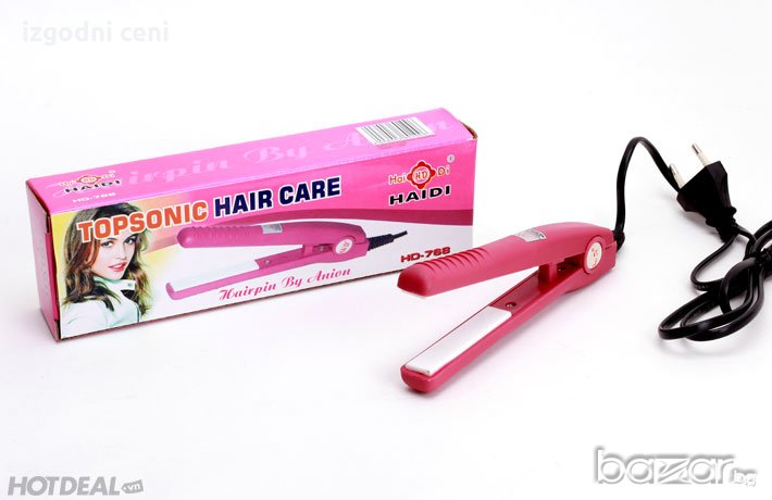 Мини преса за изправяне на коса с керамично покритие , снимка 1