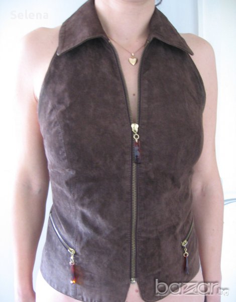 Кожен дамски топ Apart с гол гръб, снимка 1