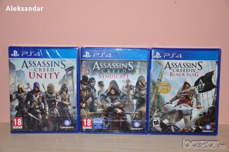Нови ps4 Assassins Creed,Black Flag,Syndicate,Unity,пс4, снимка 1