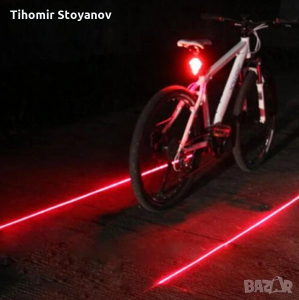 Заден стоп за колело велосипед 7 LED Лед светлина и 2 лазера водоустойчив, снимка 1