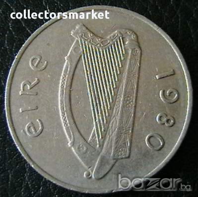 10 пенса 1980, Ирландия, снимка 2 - Нумизматика и бонистика - 14453819