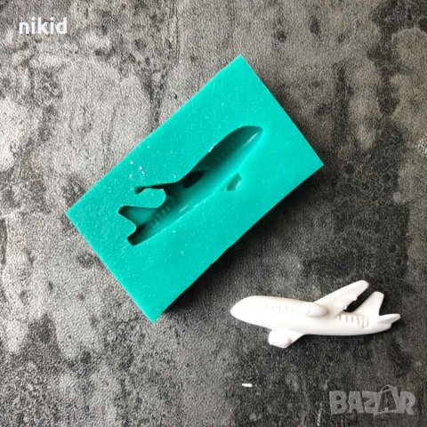 Малък самолет силиконов молд форма декорация торта мъфини украса