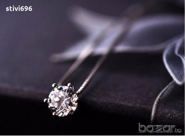 Колие Австрийски кубически цирконий 925 стерлинг.100 % Ново., снимка 4 - Колиета, медальони, синджири - 19977197