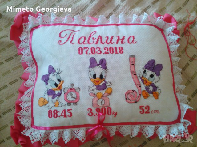 Бродирани бебешки възглавнички, снимка 1