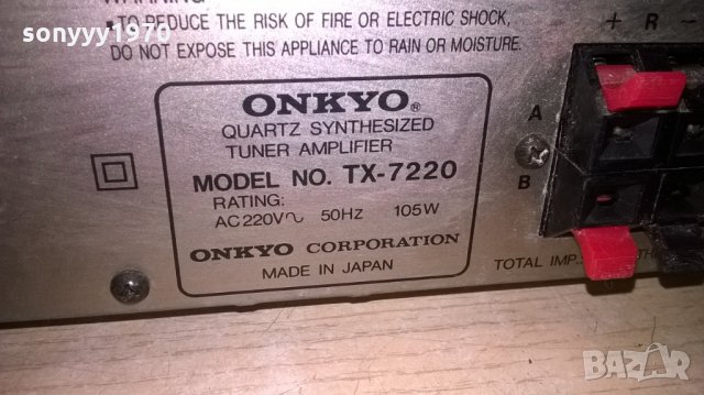 &onkyo tx-7220 stereo receiver-made in japan-внос швеицария, снимка 10 - Ресийвъри, усилватели, смесителни пултове - 23957705
