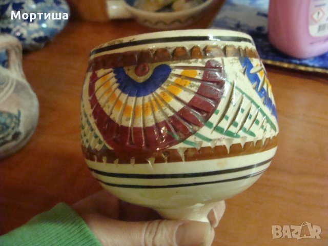 maiolica ръчно изработена чаша бокал , снимка 3 - Вази - 24456491