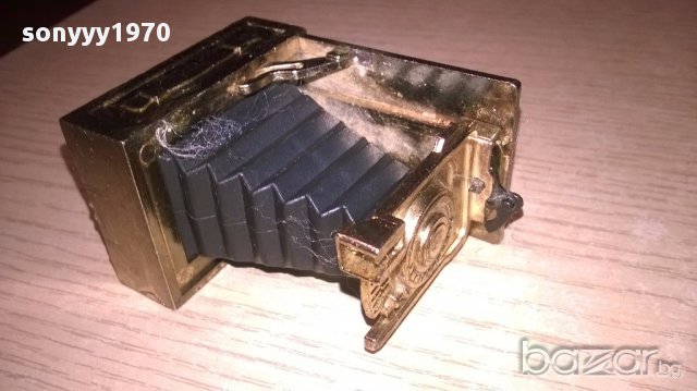 Мини ретро колекция-златно фото-бронз/месинг-7х5х4см-внос швеицария, снимка 2 - Антикварни и старинни предмети - 17467747