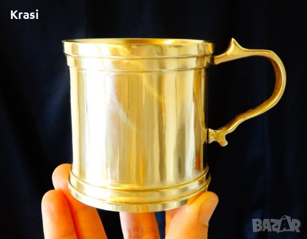  Масивни бронзови чаши 200 мл.,плюс стъклена чаша. , снимка 4 - Антикварни и старинни предмети - 24836414