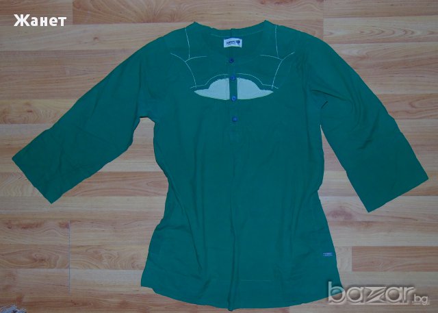 Зелена блуза, снимка 1 - Блузи с дълъг ръкав и пуловери - 17110775